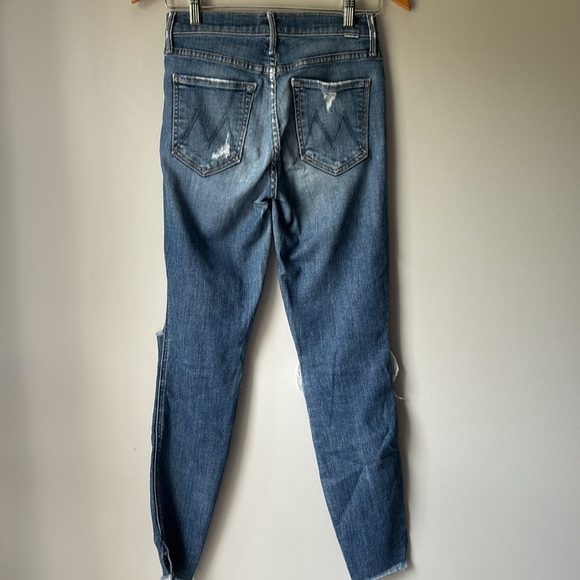 MOTHER The Vamp Fray High Waist Skinny Jeans Crazy Like A Fox Size 26 - Picture 5 of 9